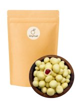 Himbeeren, gefriergetrocknet in weißer Schokolade 1Kg